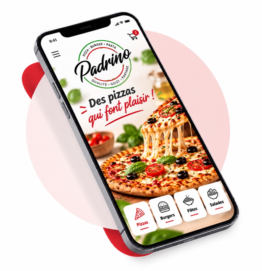 Application Padrino : commandez vos pizzas, burgers, pâtes et salades depuis votre téléphone
